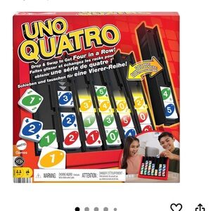 UNO Quatro with Colorful Numbered Tiles - mattell
